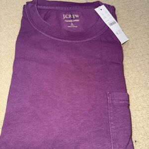 J.Crew Vintage Jersey T Shirt Purple Mens Large Tall Pocket Tee NWT